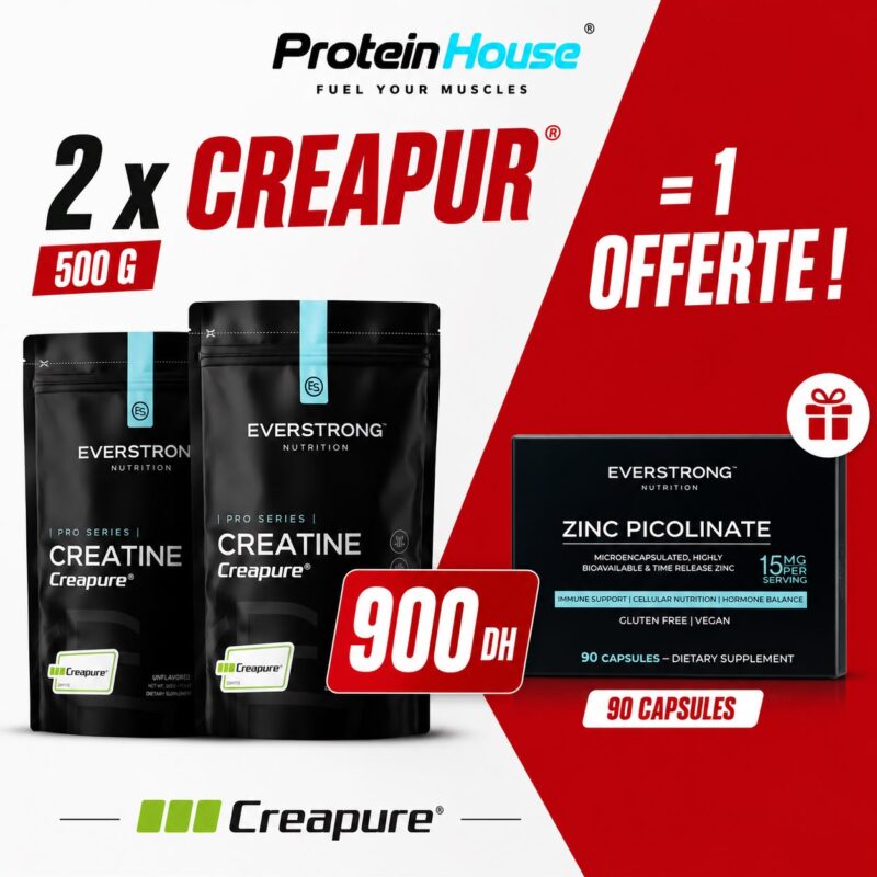 Creapure x2 500g + Zinc picolinate