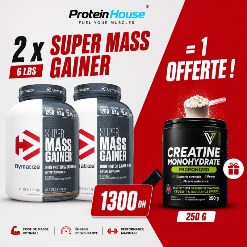 Pack super mass gainer 2,7 kg X2 + Creatine monohydrate 250g