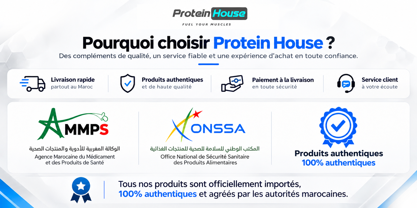 Protein House - Qualité, authenticité et confiance au Maroc
